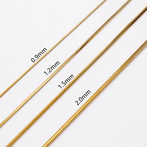 Schlangenkette 18k vergoldet - 18k,
