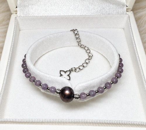 Armband mit amethyst - amethyst, und