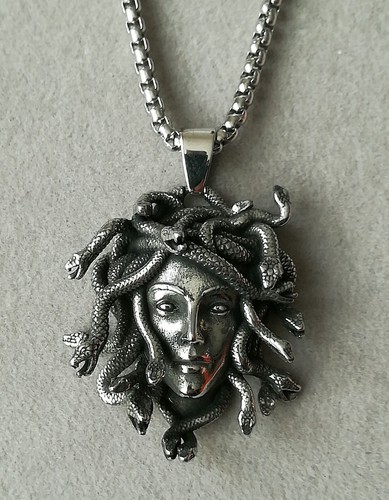 Medusa edelstahl anhänger mit - edelstahl,