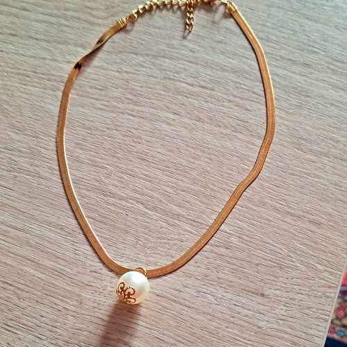Goldfarbene schlangenkette mit - goldfarbene,