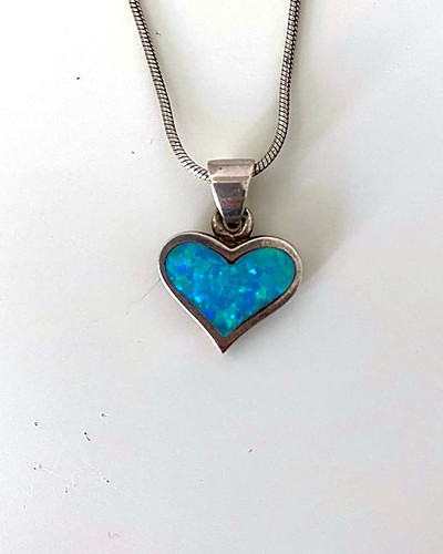 925 silber kette - silber, herz