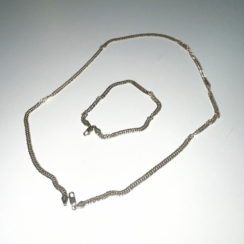Silberfarbene schlangenkette - silberfarbene,